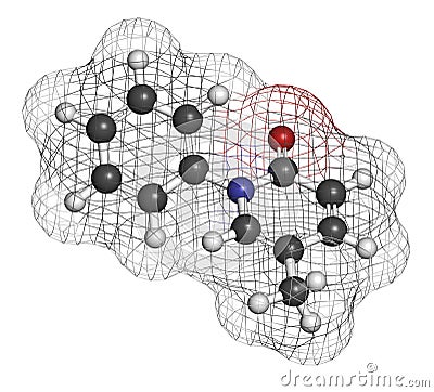 Pirfenidone idiopathic pulmonary fibrosis IPF drug molecule. IPF is a rare lung disease. Stock Photo