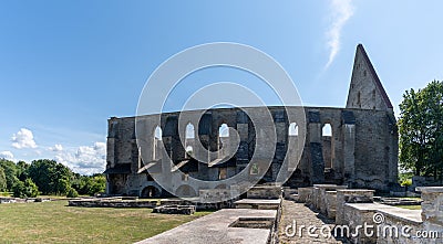 View of the ruins of the Saint Brigitta Convent in Pirita near Tallinn Editorial Stock Photo