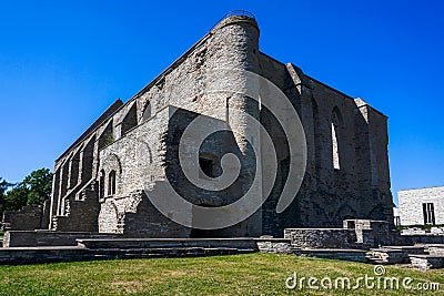 View of the ruins of the Saint Brigitta Convent in Pirita near Tallinn Editorial Stock Photo