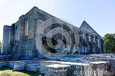 View of the ruins of the Saint Brigitta Convent in Pirita near Tallinn Editorial Stock Photo