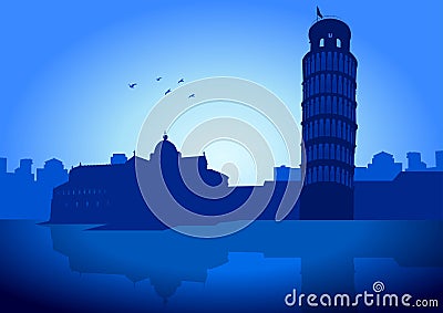 Pisa Skyline Vector Illustration