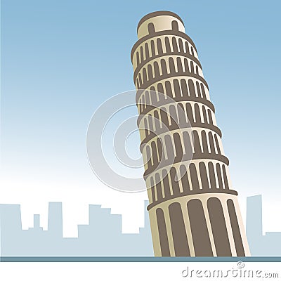 Pisa tower, italy Vector Illustration