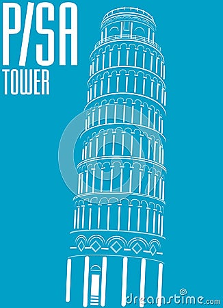 Pisa tower, italy Vector Illustration