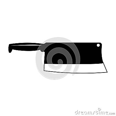 two bread knife vector icon Vector Illustration