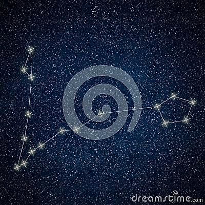 Pisces Constellation. Zodiac Sign Pisces constellation Stock Photo