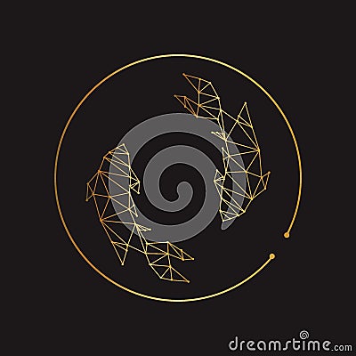 Pisces icon.. Vector illustration decorative design Vector Illustration