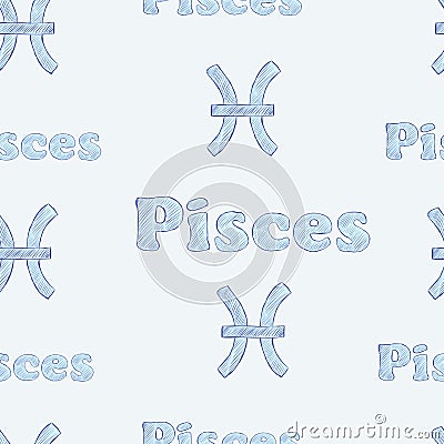 Pisces seamless Vector Illustration