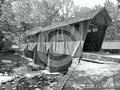 Pisgah Covered Bridge Stock Photo