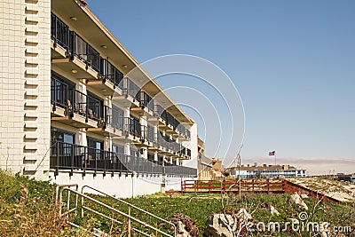 Sea Gypsy motel, this beachfront motel, located hree blocks from the Pismo Beach pier, California central Coast Editorial Stock Photo