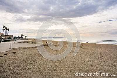 Pismo State Beach on a cloudy day, California Stock Photo