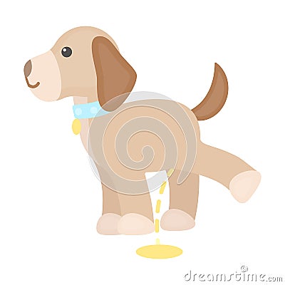 dog vector icon in cartoon style for web Vector Illustration