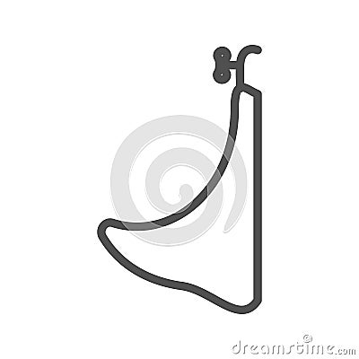 Pissoir line icon Vector Illustration