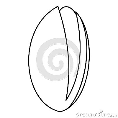 Pistachio nut icon, outline style Vector Illustration