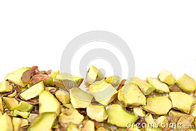 Pistachio nut roughly chopped Stock Photo