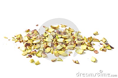 Pistachio nut roughly chopped Stock Photo