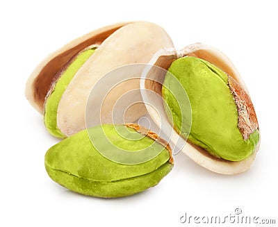 Pistachio nuts isolated Stock Photo