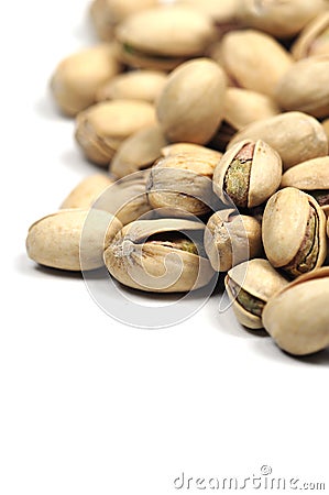 Pistachio nuts vertical Stock Photo