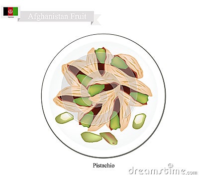 Pistachio, One of The Most Popular Nuts inAfghanistan Vector Illustration