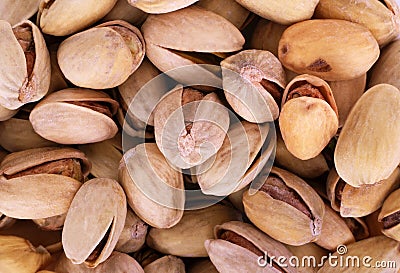 Pistachio texture. Nuts. Green fresh pistachios as texture Stock Photo