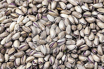 Pistachio texture. Nuts. Green fresh pistachios as texture Stock Photo