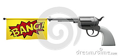 Pistol Bang Stock Photo