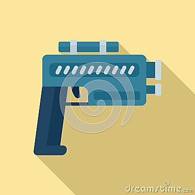 Pistol blaster icon, flat style Vector Illustration