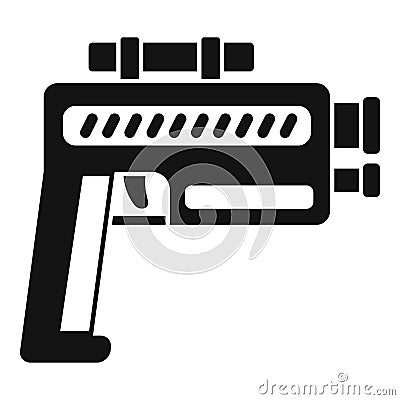 Pistol blaster icon, simple style Vector Illustration