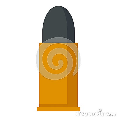 Pistol bullet icon, flat style Vector Illustration