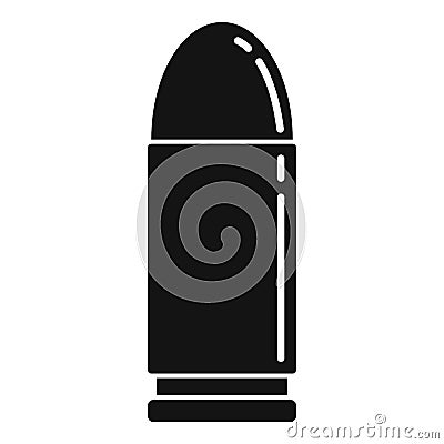 Pistol bullet icon, simple style Cartoon Illustration