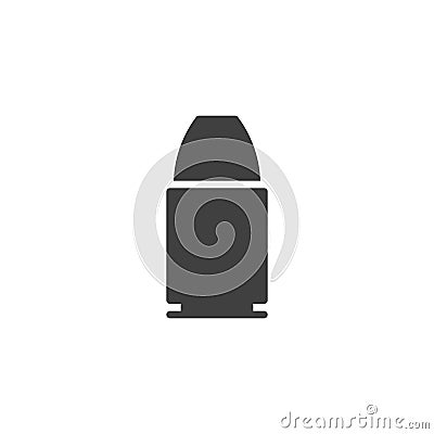 Pistol bullet vector icon Vector Illustration