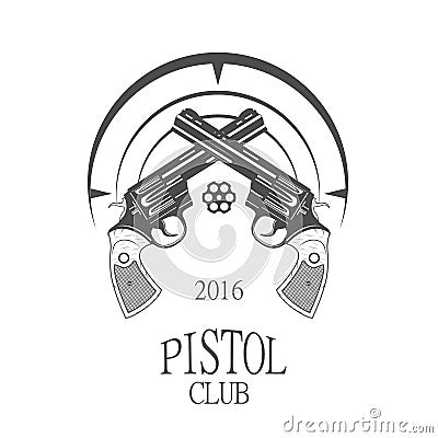 Pistol club logotype Vector Illustration