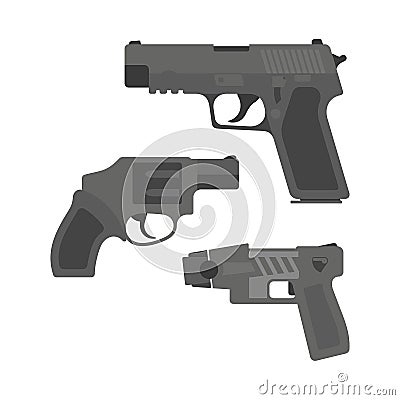 pistol. flat design Vector Illustration