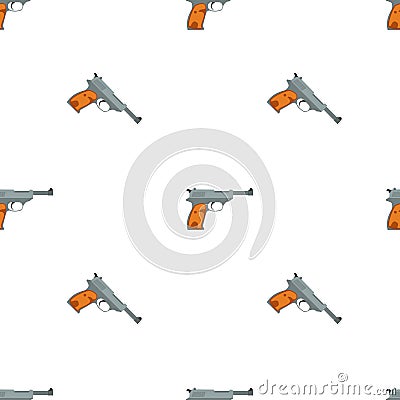 Pistol handgun security and military weapon Vector Illustration