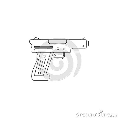 pistol icon. Element of military icon for mobile concept and web apps. Thin line icon for website design and development, app deve Stock Photo