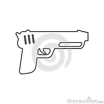 pistol icon. Element of Police for mobile concept and web apps icon. Outline, thin line icon for website design and development, Stock Photo