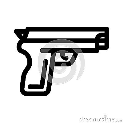 Pistol icon or logo isolated sign symbol vector illustration Cartoon Illustration