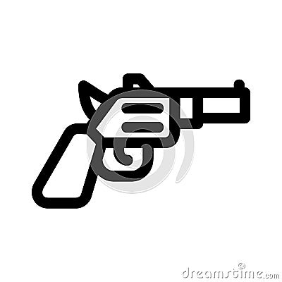 Pistol icon or logo isolated sign symbol vector illustration Cartoon Illustration