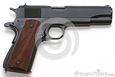Pistol isolated on white Stock Photo