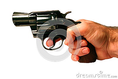 Pistol revolver Stock Photo