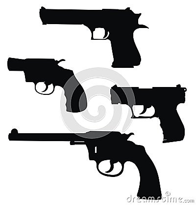 Pistols Vector Illustration