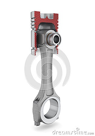 Piston isolated on white backgound Cartoon Illustration