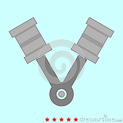 Pistons it is icon . Vector Illustration