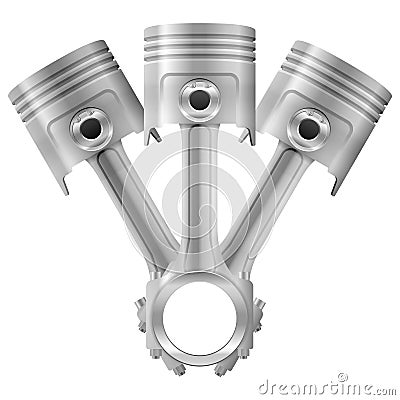 Pistons Vector Illustration