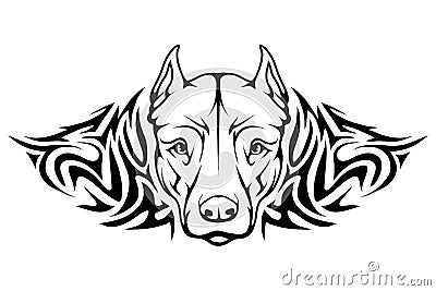 Pit bull terrier icon Vector Illustration