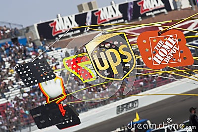 Pit Road Signs NASCAR Sprint Cup Series Shelby 427 Editorial Stock Photo