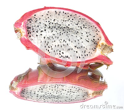 Pitahaya with reflection Stock Photo