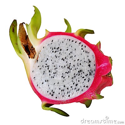 Pitaya or Dragon fruit Slice Stock Photo