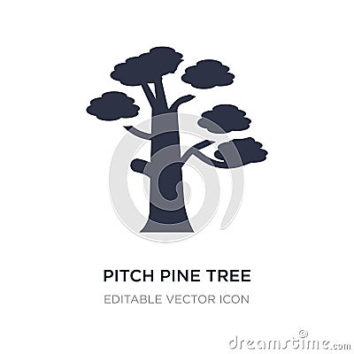 pitch pine tree icon on white background. Simple element illustration from Nature concept Vector Illustration