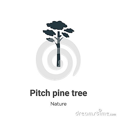 Pitch pine tree vector icon on white background. Flat vector pitch pine tree icon symbol sign from modern nature collection for Vector Illustration