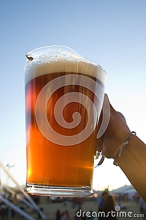 Pitcher of beer Stock Photo